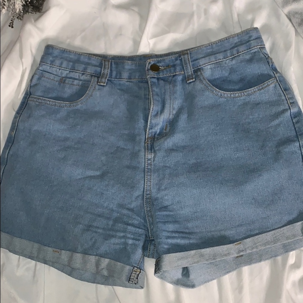 Basic Light Denim Shorts